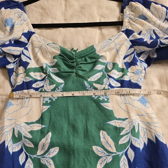 FARM Rio Vibrant Blue and Green Floral Dress - Picture 12 of 16